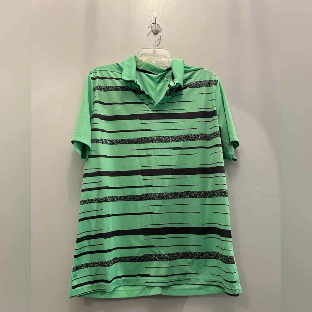 Nike Golf Dri-Fit Men's Polo Shirt in Green and Black. Men’s Large.